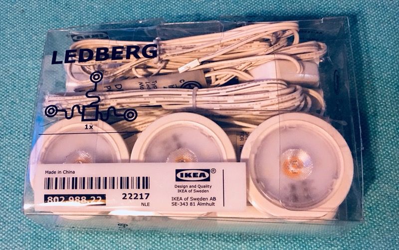 IKEA LEDBERG 3-pack Spotlights - NEW IN BOX!