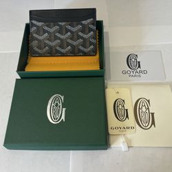 Goyard Saint-Sulpice Card Holder Wallet - BLACK Leather - with Box