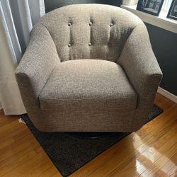 Swivel glider accent chair