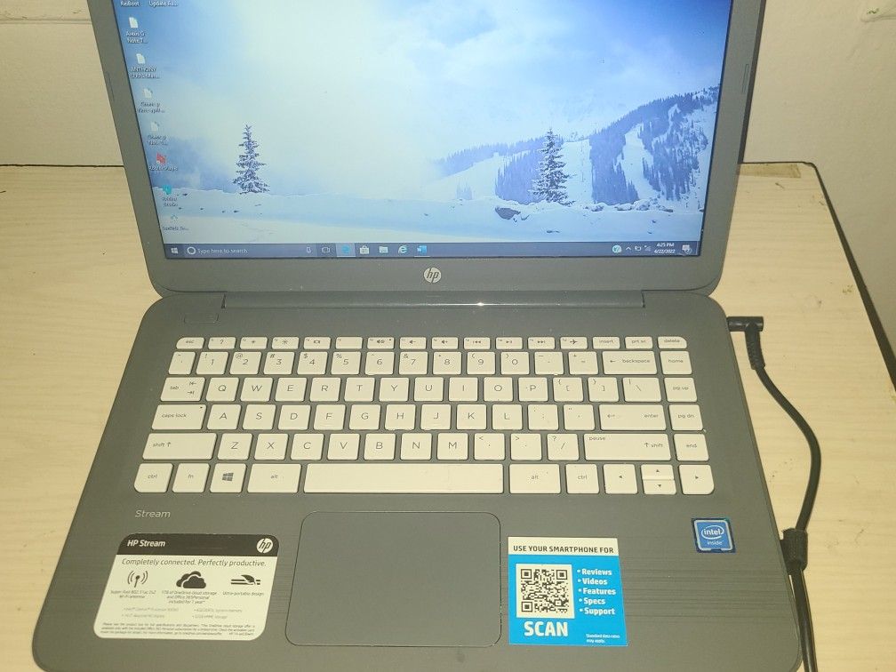 HP Stream 14-ax030wm 14" Windows 10 Home N3060 4GB Memory 32GB Storage - Gray