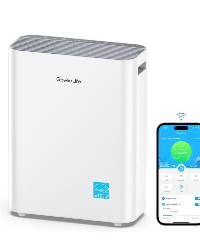 Life Smart Air Purifiers for Home Large Room, H13 True HEPA Air Purifiers for Pets
