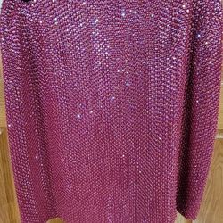 Womens Red Blingy Skirt Size 6