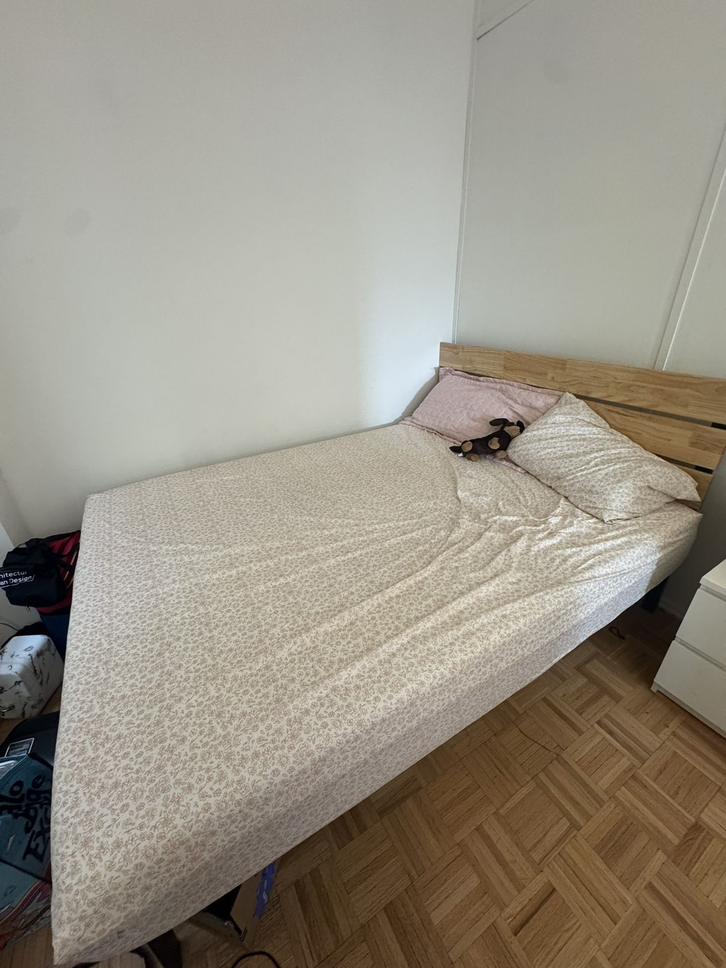 Queen Bed Frame + Mattress