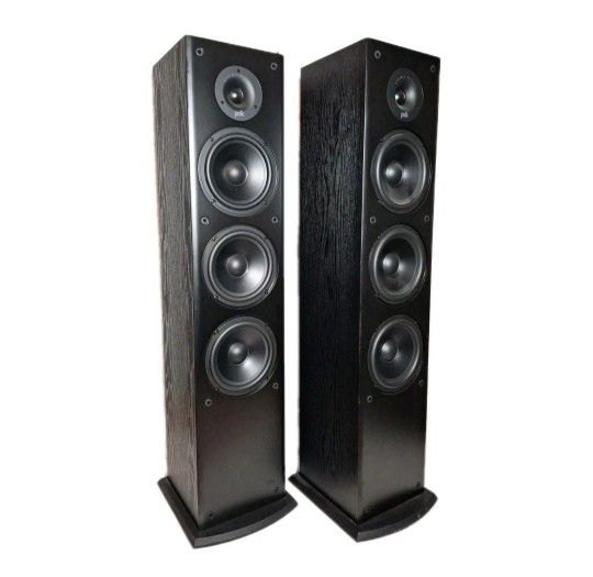 Polk Audio T50 150 Watt Floor-Standing Tower Speaker(Pair Black)