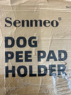 Senmeo (brand) dog toilet with walls-large size-blue & gray
