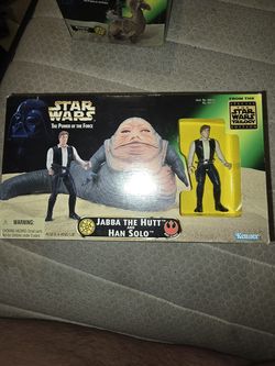 90s Kenner toy Jabba the Hutt and han solo