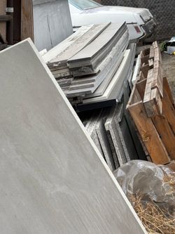 Variety of granite slabs