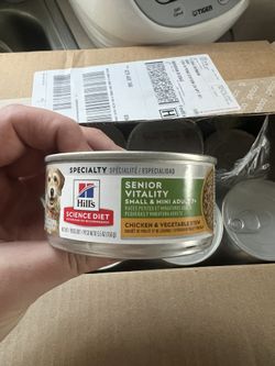 HILLS Senior Dog Wet Food - 24 Cans! Free For Your Senior Dog