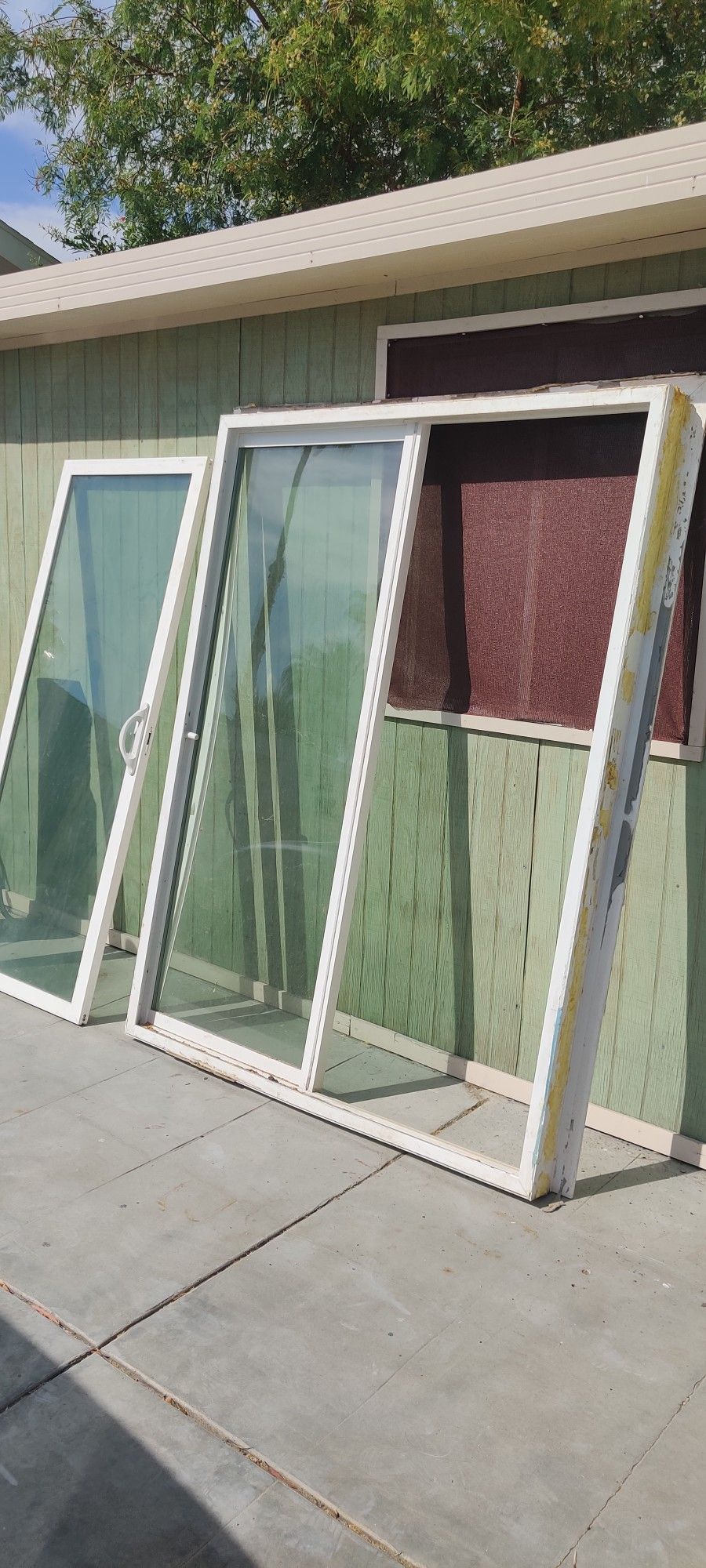 White Vinyl Sliding Patio Door 60x80