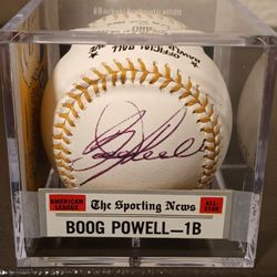 Boog Powell Baltimore Orioles Signed Gold Glove Baseball 