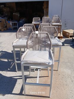 Bar stools in grey