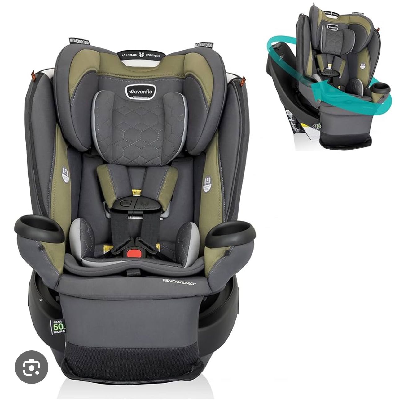 Evenflo 360 Rotate Car Seat Fabric/pad Only