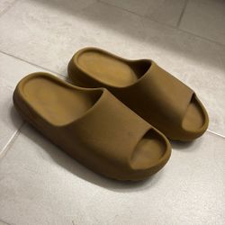 Brown Yeezy Slides