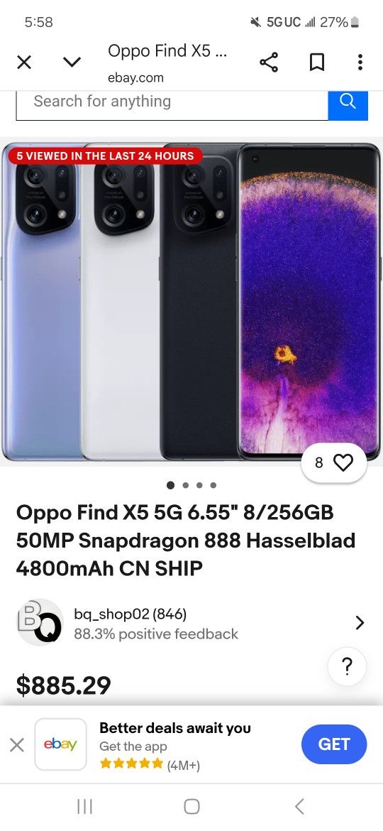Oppo X5 Snap Dragon Hasselblad