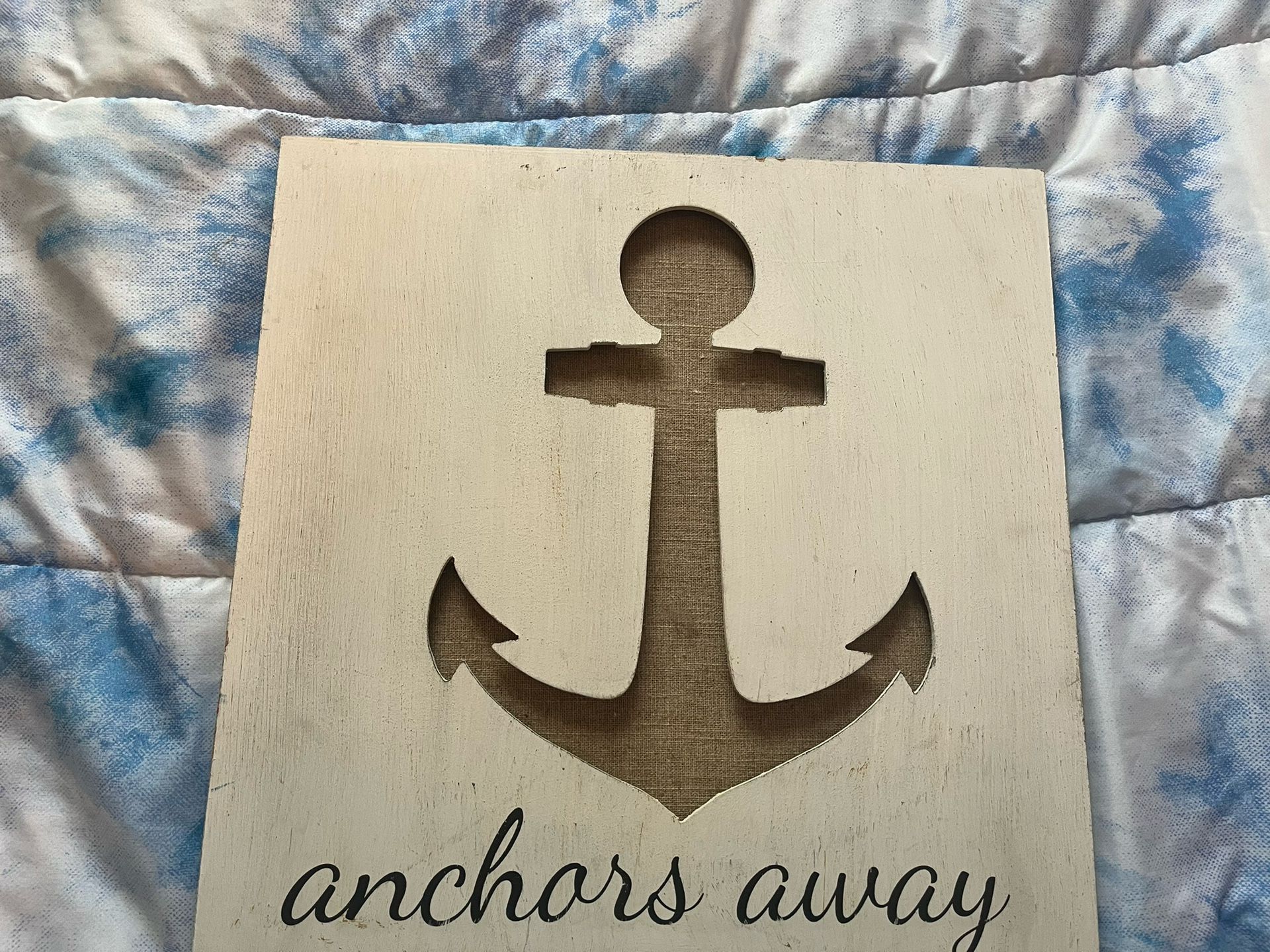 Rustic Anchors away Hanging Sign 