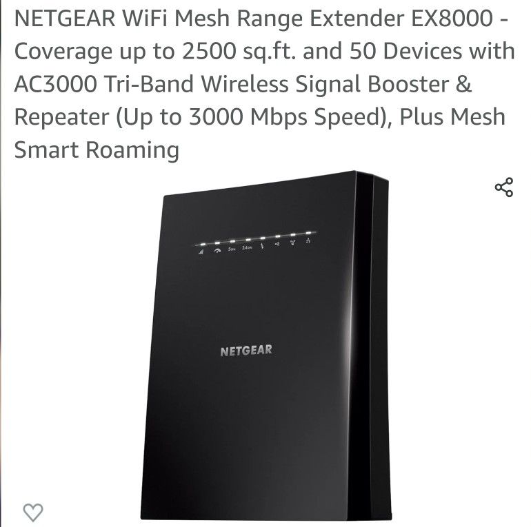NETGEAR WiFi Mesh Range Extender EX8000
