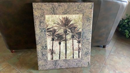Palm Tree Canvas Wall Art, like new
