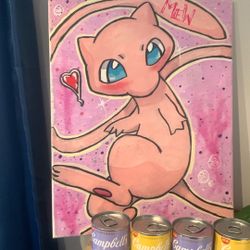 POKÉMON-MEW-CANVAS PAINTING