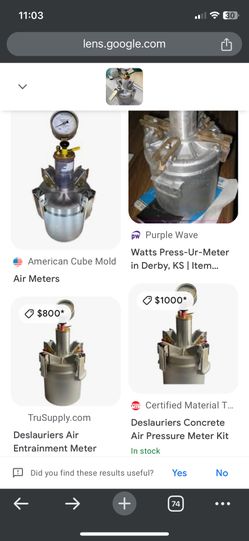 Deslauriers Concrete Air Pressure Meter Kit
