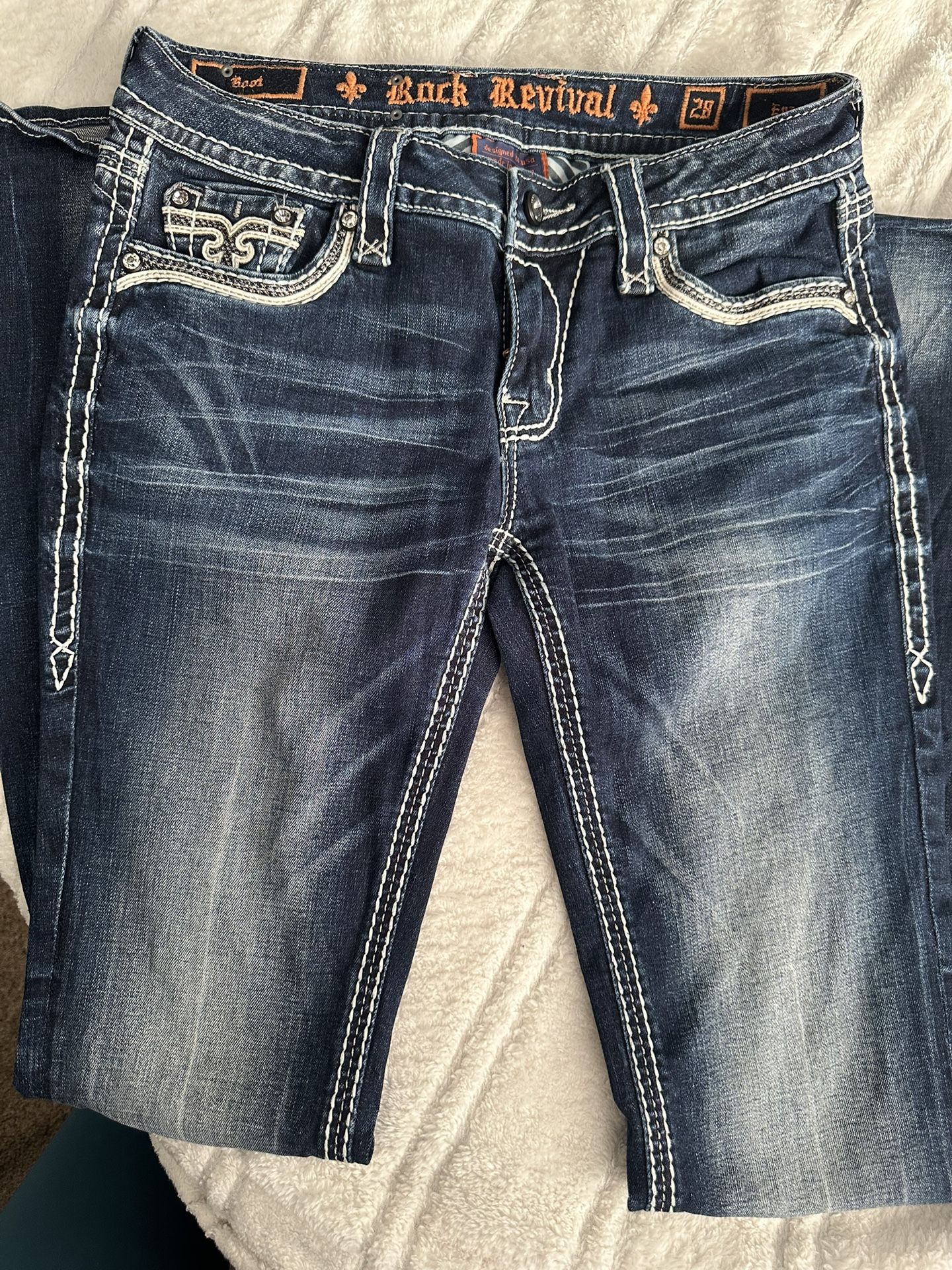women’s rock revival size 28
