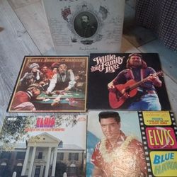 Elvis Presley, Willy Nelson, And Kenny Rogers Records
