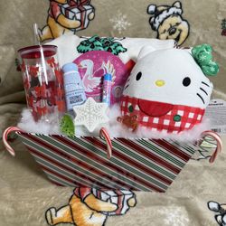 hello kitty christmas basket 