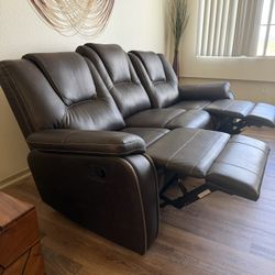 Brown Reclining Couch 