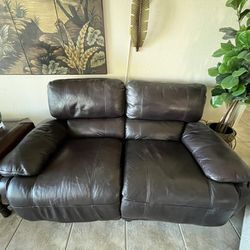 Leather Couches (electric Recliner) 