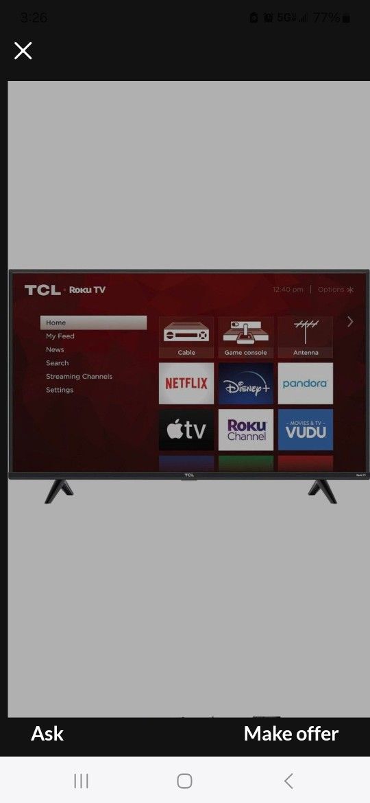 Tcl 40" Roku Tv
