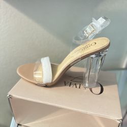 Clear heels Size 10