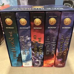 Heros of Olympus hard cover book set 1-5 Rick Riordan