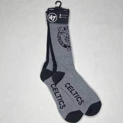 NBA Boston Celtics Gray And Black Athletic Crew Socks 
