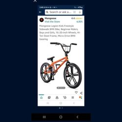 2 Mongoose Legion Kids Freestyle Sidewalk BMX Bike, Beginner Riders, Boys and Girls, 20-inch Wheels, Hi-Ten Steel Frame, Micro Drive BMX $180 Each.