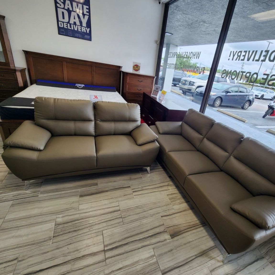 COMFY NEW VALENCIA SOFA AND LOVESEAT SET ON SALE ONLY $699. IN STOCK SAME DAY DELIVERY 🚚 EASY FINANCING 
