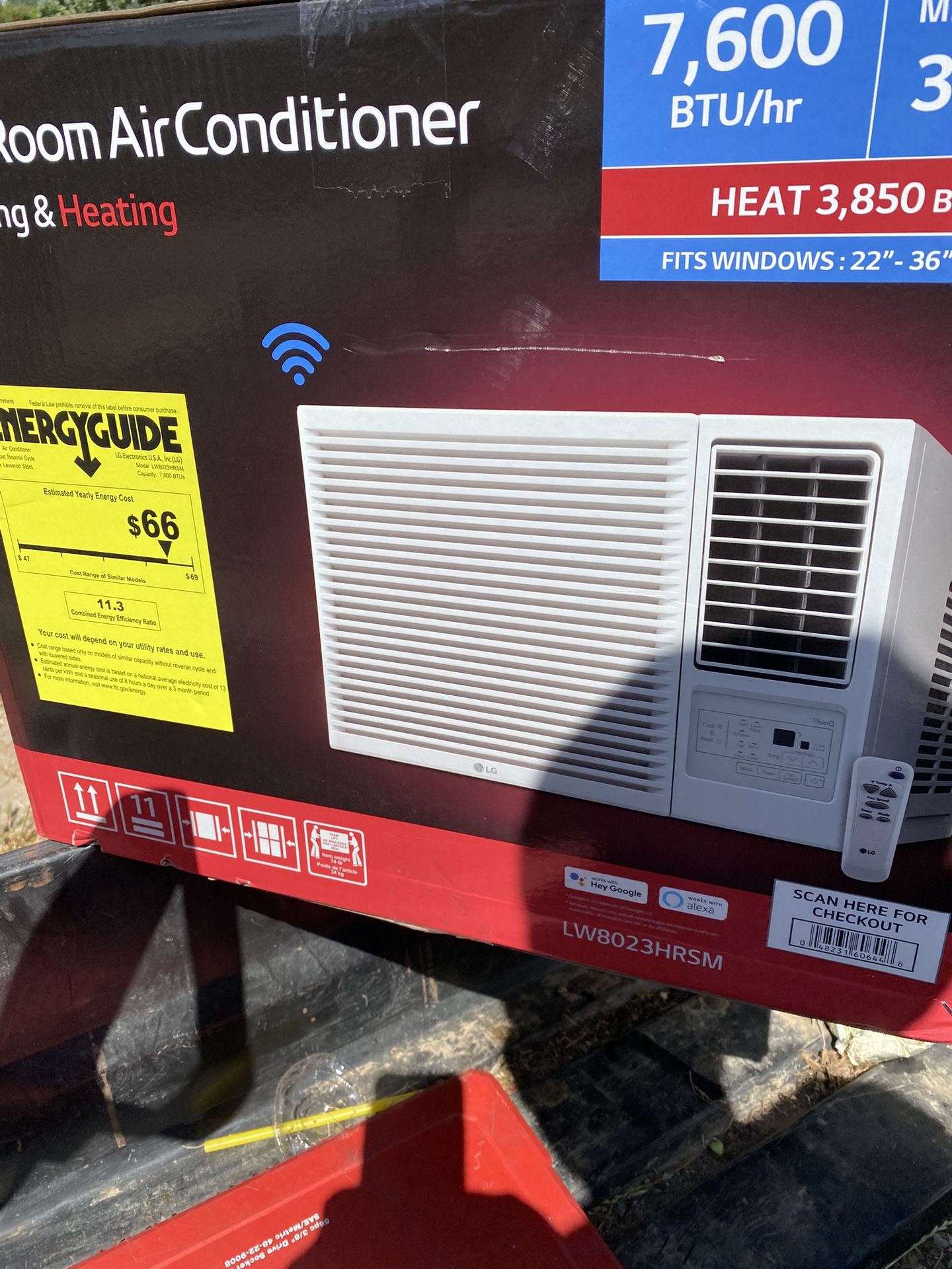 LG Room Air Conditioner/heater 7600Btu