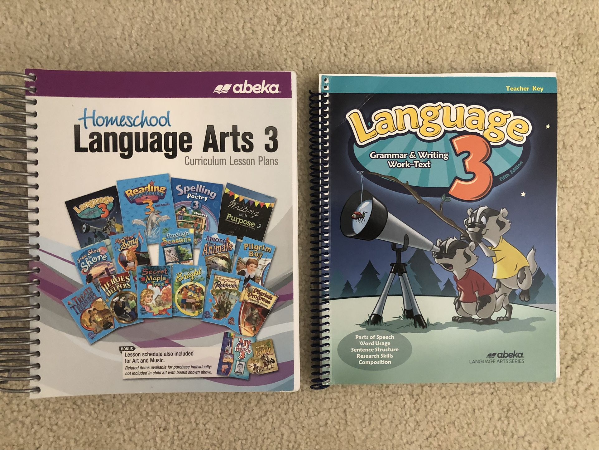 Home school 3rd Grade Language Art Lesson Plans