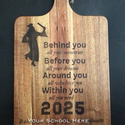 Engraved Graduation Cutting Board Gift