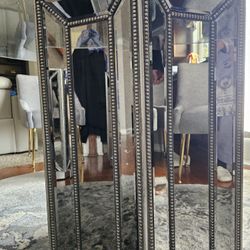 Designer Mirrored Dining Table Base Only