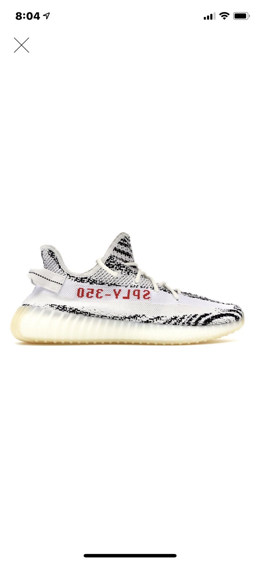 Zebra Yeezy 350 v2 adidas