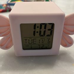 Butterfly Pink clock