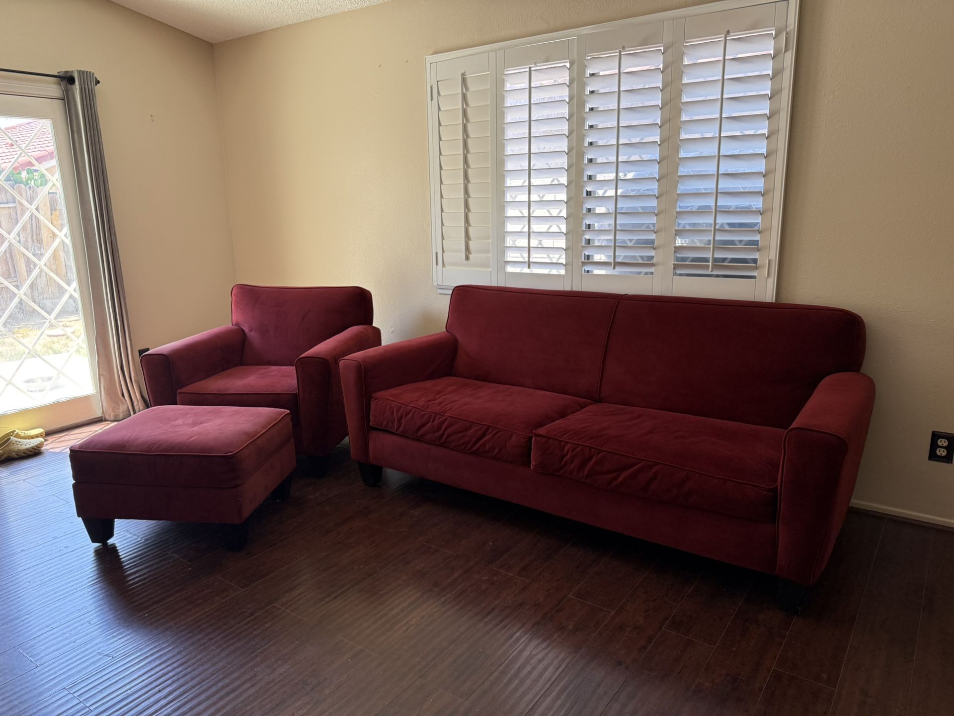 Sofa, Chair And Ottoman