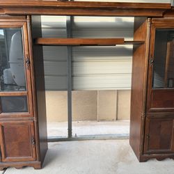 Cherry wood entertainment center