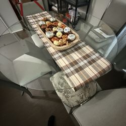 Free Glass Table (No Chairs Included)