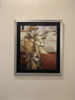 Custom framed Michael Parkes giclée print - “Stalking”