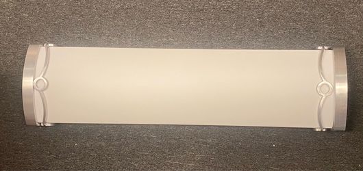 Modern 24” Brushed Nickel Fluorescent Vanity Wall Light Fixture Frosted Glass