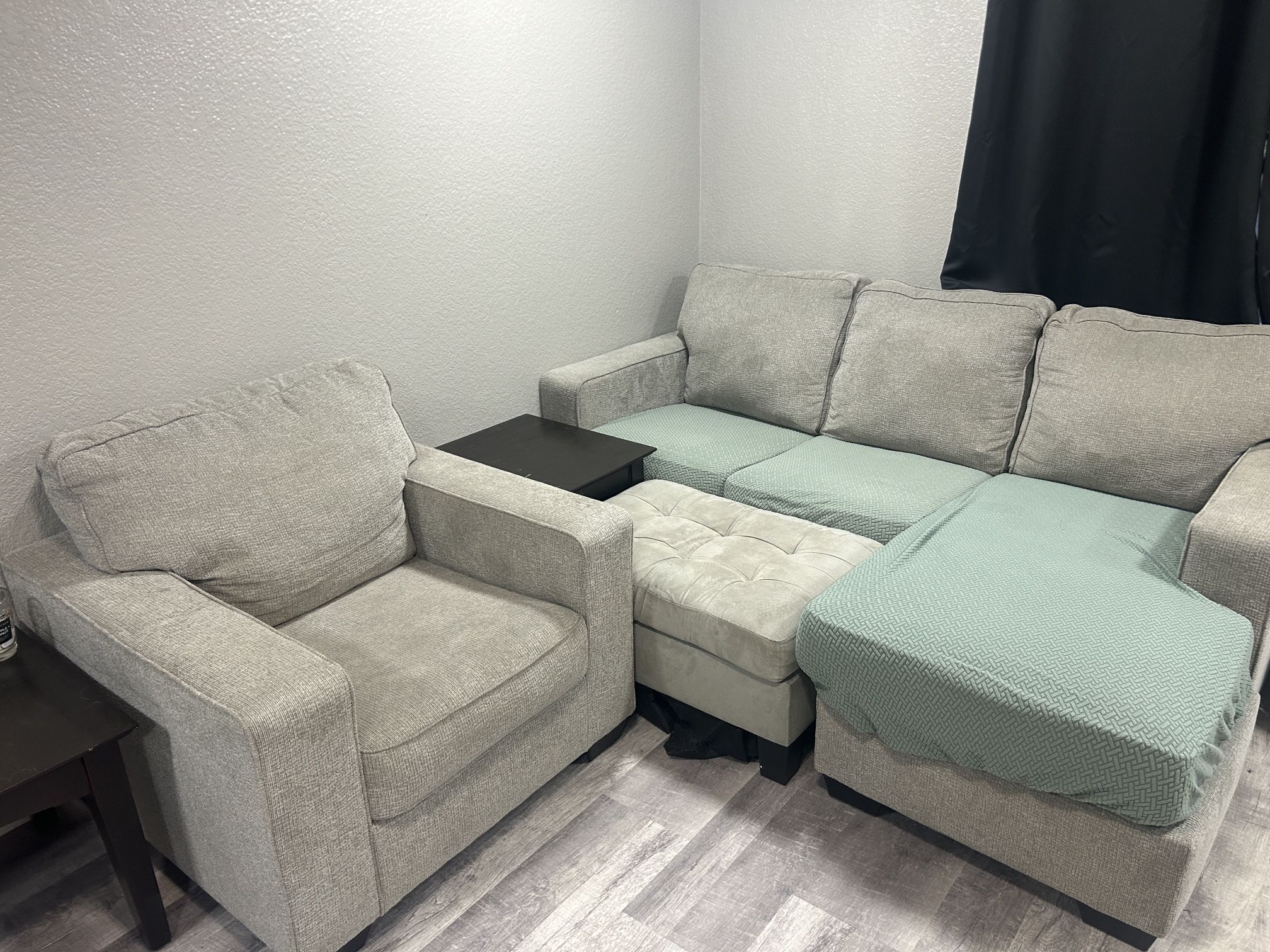 Grey Sectional Sofa Set