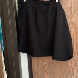 Black Shorts With Skim Skirt