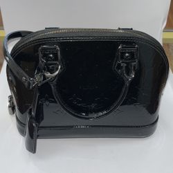 Louis Vuitton Alma Vernis, No Dust Bag, No Box, In Used Condition, Entrupy Verified 