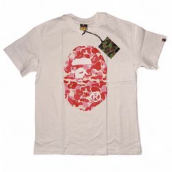 BAPE PINK N WHITE TEE