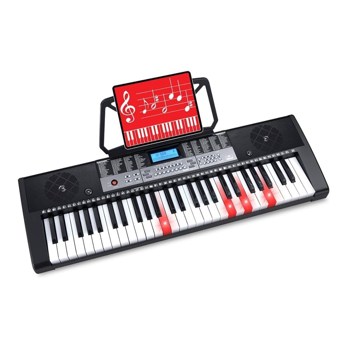Best Choice Products 54-Key Electronic Keyboard Piano Portable Beginner Electric Keyboard Complete Set w/LCD Screen, Power Adapter, Teaching Modes, Mu